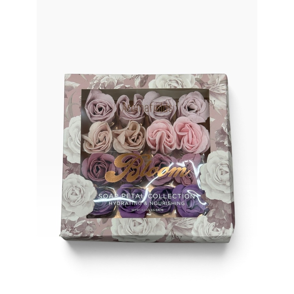 Aromafields Soap Petal Collection Unisex OS Purple New Floral Bloom 12pc Set